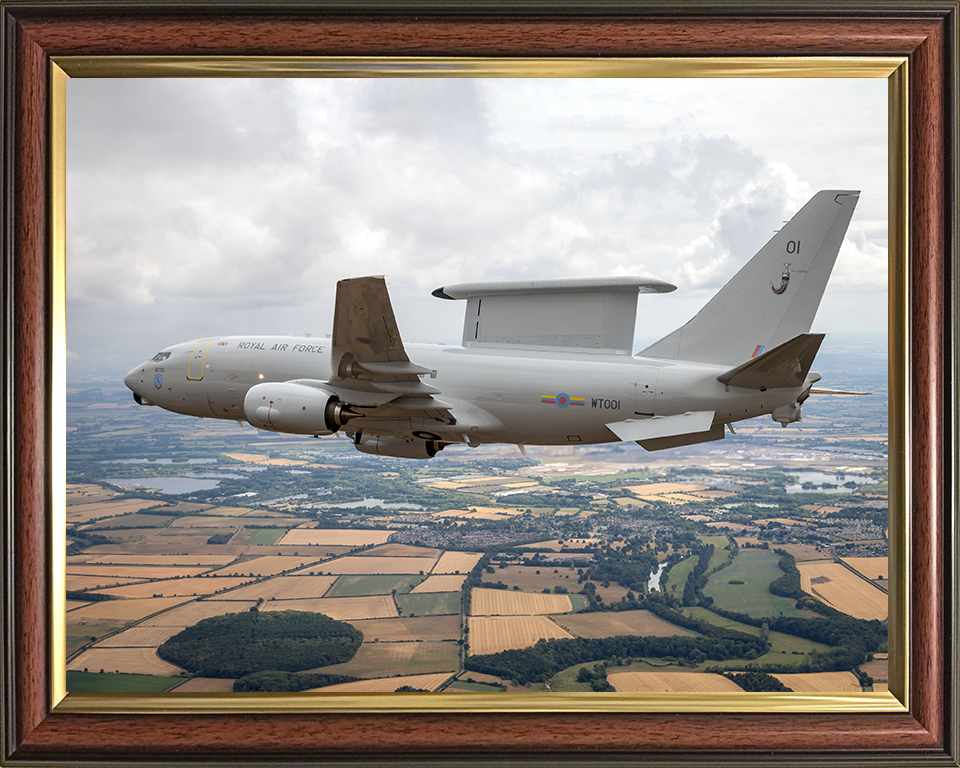 RAF E-7 Wedgetail AEW Mk1 Flypast Photo Print Royal Air Force Aircraft Wall Art Aviation Decor Posters, Prints, & Visual Artwork Hampshire Prints 10 x 8 Classic Frame No