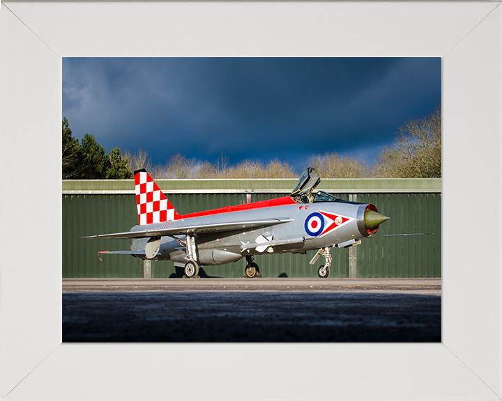 RAF English Electric Lightning Jet Photo Print Royal Air Force Aircraft Wall Art Aviation Decor Posters, Prints, & Visual Artwork Hampshire Prints 10 x 8 White Frame No