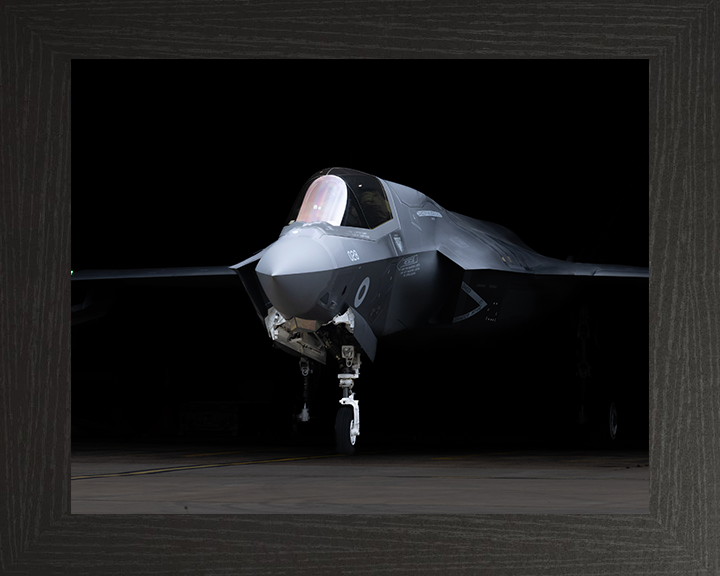 RAF F-35B Lightning Jet Leaving a hanger Photo Print Royal Air Force Aircraft Wall Art Aviation Decor Posters, Prints, & Visual Artwork Hampshire Prints 10 x 8 Black Frame No