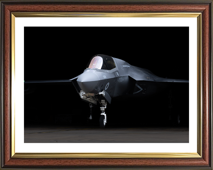 RAF F-35B Lightning Jet Leaving a hanger Photo Print Royal Air Force Aircraft Wall Art Aviation Decor Posters, Prints, & Visual Artwork Hampshire Prints 10 x 8 Classic Frame Yes