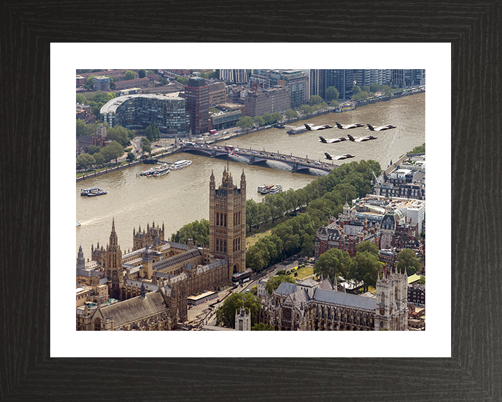 RAF F-35Bs over Westminster London Photo Print Royal Air Force Aircraft Wall Art Aviation Decor Posters, Prints, & Visual Artwork Hampshire Prints 10 x 8 Black Frame Yes