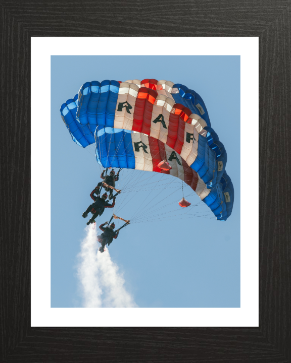 RAF Falcons Parachute display team Photo Print Royal Air Force Wall Art Decor Poster Posters, Prints, & Visual Artwork Hampshire Prints 10 x 8 Black Frame Yes