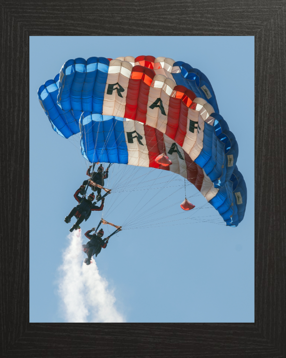 RAF Falcons Parachute display team Photo Print Royal Air Force Wall Art Decor Poster Posters, Prints, & Visual Artwork Hampshire Prints 10 x 8 Black Frame No
