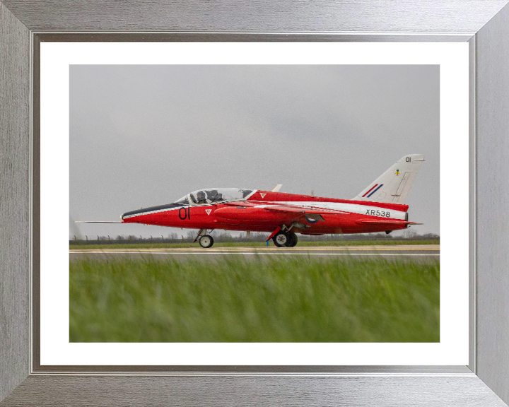 RAF Folland Gnat from 1964 Photo Print Royal Air Force Aircraft Red Arrows Aerobatic Display Wall Art Aviation Decor UK Posters, Prints, & Visual Artwork Hampshire Prints 10 x 8 Silver Frame Yes