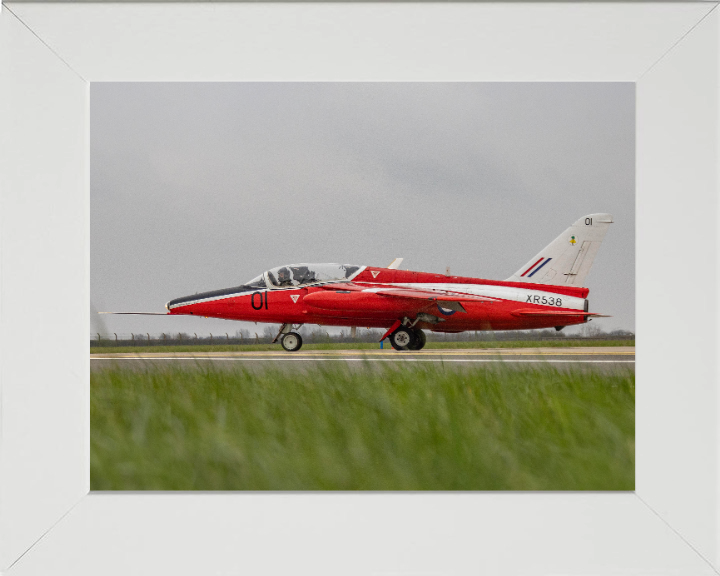 RAF Folland Gnat from 1964 Photo Print Royal Air Force Aircraft Red Arrows Aerobatic Display Wall Art Aviation Decor UK Posters, Prints, & Visual Artwork Hampshire Prints 10 x 8 White Frame No