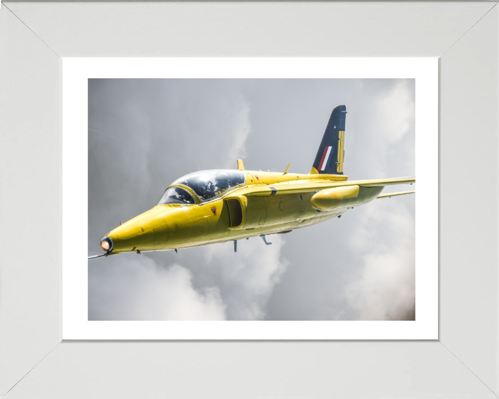 RAF Folland Gnat in flight Photo Print Red Arrows Aerobatic Display Wall Art Aviation Decor UK Posters, Prints, & Visual Artwork Hampshire Prints 10 x 8 White Frame Yes