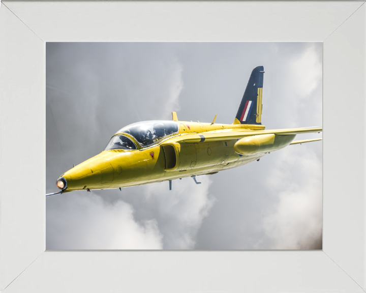 RAF Folland Gnat in flight Photo Print Red Arrows Aerobatic Display Wall Art Aviation Decor UK Posters, Prints, & Visual Artwork Hampshire Prints 10 x 8 White Frame No