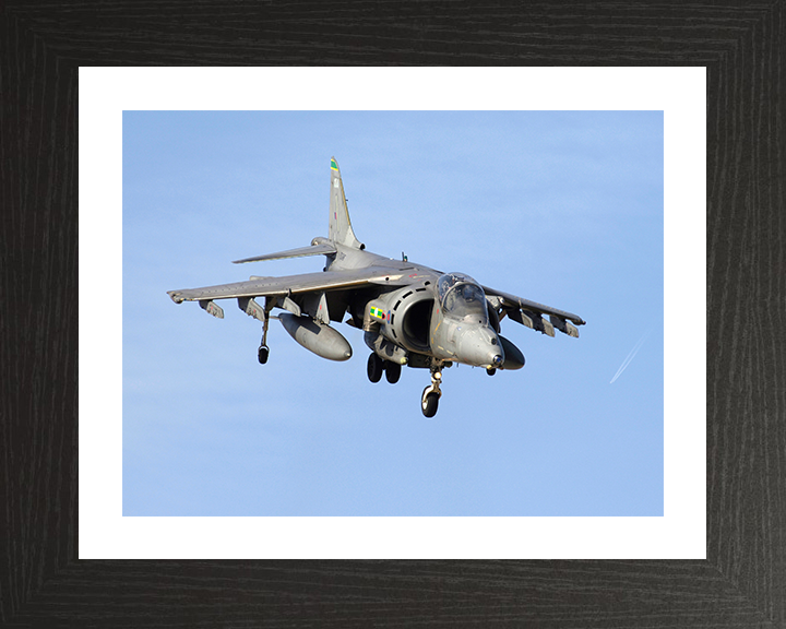 RAF Harrier Jet Taking a Bow Royal Photo Print Air Force Aircraft Wall Art Aviation Decor Posters, Prints, & Visual Artwork Hampshire Prints 10 x 8 Black Frame Yes
