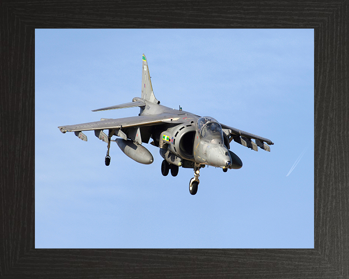 RAF Harrier Jet Taking a Bow Royal Photo Print Air Force Aircraft Wall Art Aviation Decor Posters, Prints, & Visual Artwork Hampshire Prints 10 x 8 Black Frame No