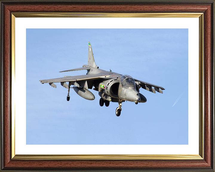 RAF Harrier Jet Taking a Bow Royal Photo Print Air Force Aircraft Wall Art Aviation Decor Posters, Prints, & Visual Artwork Hampshire Prints 10 x 8 Classic Frame Yes