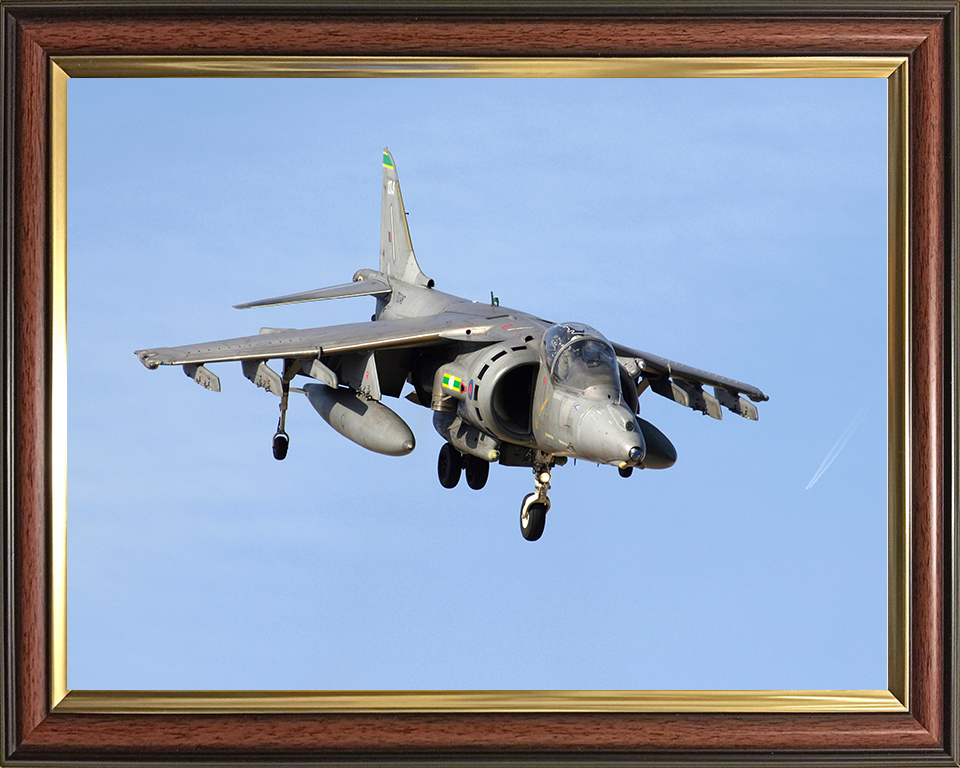 RAF Harrier Jet Taking a Bow Royal Photo Print Air Force Aircraft Wall Art Aviation Decor Posters, Prints, & Visual Artwork Hampshire Prints 10 x 8 Classic Frame No