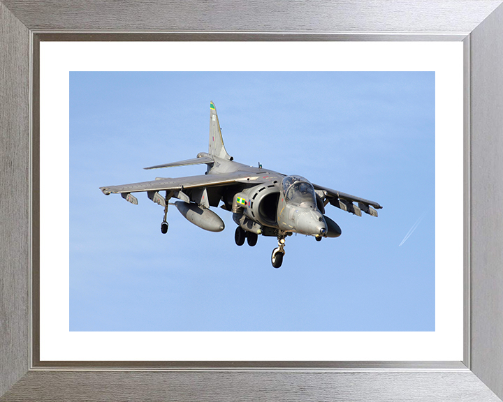RAF Harrier Jet Taking a Bow Royal Photo Print Air Force Aircraft Wall Art Aviation Decor Posters, Prints, & Visual Artwork Hampshire Prints 10 x 8 Silver Frame Yes