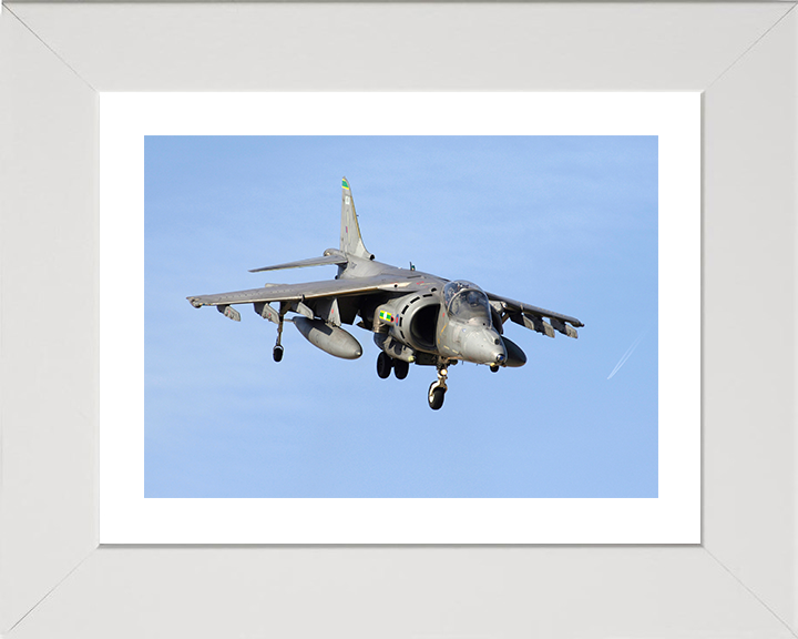 RAF Harrier Jet Taking a Bow Royal Photo Print Air Force Aircraft Wall Art Aviation Decor Posters, Prints, & Visual Artwork Hampshire Prints 10 x 8 White Frame Yes