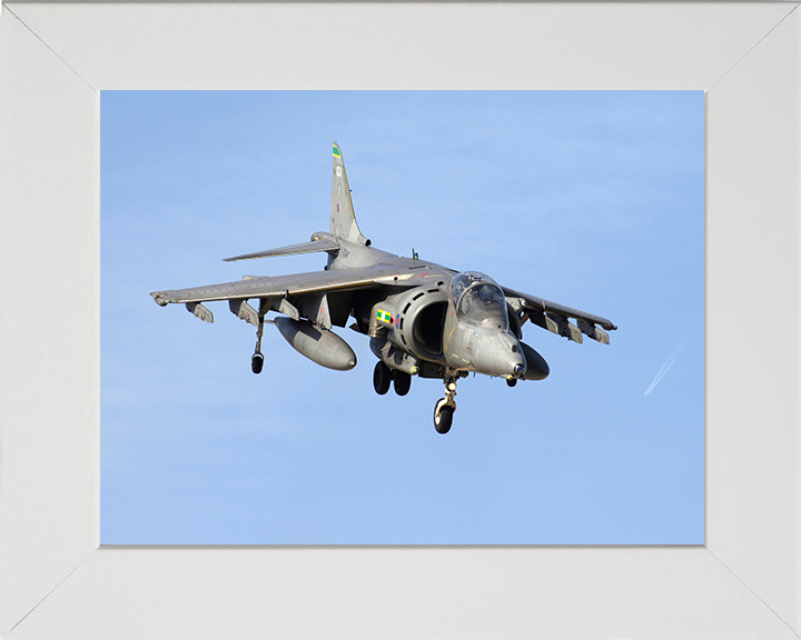 RAF Harrier Jet Taking a Bow Royal Photo Print Air Force Aircraft Wall Art Aviation Decor Posters, Prints, & Visual Artwork Hampshire Prints 10 x 8 White Frame No