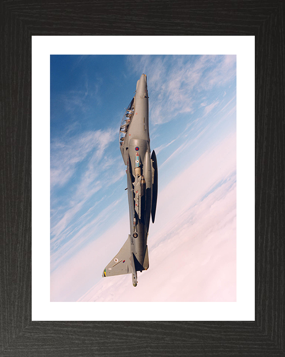 RAF Harrier T10 Vertical Climb Photo Print Royal Air Force Aircraft Wall Art Aviation Decor Posters, Prints, & Visual Artwork Hampshire Prints 10 x 8 Black Frame Yes