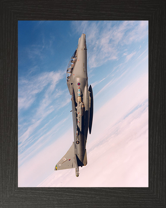 RAF Harrier T10 Vertical Climb Photo Print Royal Air Force Aircraft Wall Art Aviation Decor Posters, Prints, & Visual Artwork Hampshire Prints 10 x 8 Black Frame No