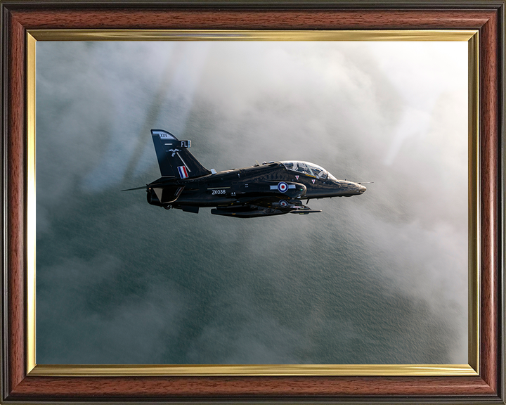 RAF Hawk T2 Jet in flight Photo Print Royal Air Force Aircraft Wall Art Aviation Decor Poster Posters, Prints, & Visual Artwork Hampshire Prints 10 x 8 Classic Frame No