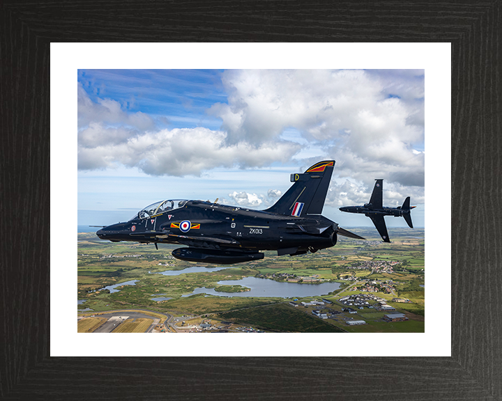 RAF Hawk T2 aircraft in flight Photo Print Royal Air Force Aircraft Wall Art Aviation Decor Posters, Prints, & Visual Artwork Hampshire Prints 10 x 8 Black Frame Yes