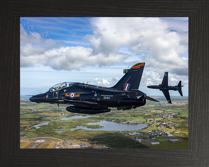RAF Hawk T2 aircraft in flight Photo Print Royal Air Force Aircraft Wall Art Aviation Decor Posters, Prints, & Visual Artwork Hampshire Prints 10 x 8 Black Frame No