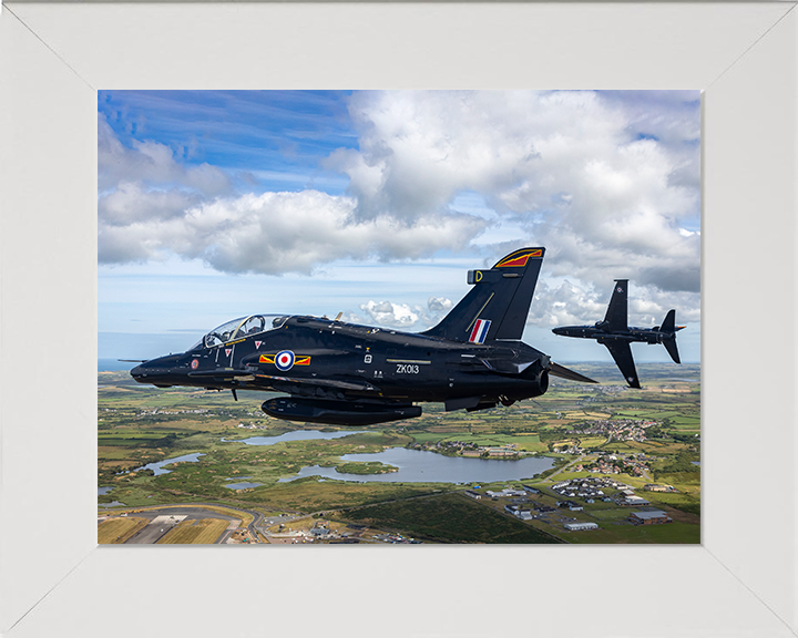 RAF Hawk T2 aircraft in flight Photo Print Royal Air Force Aircraft Wall Art Aviation Decor Posters, Prints, & Visual Artwork Hampshire Prints 10 x 8 White Frame No