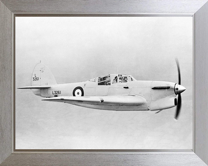 RAF Hawker Henley in Flight Photo Print Royal Air Force Aircraft Wall Art Aviation Decor Posters, Prints, & Visual Artwork Hampshire Prints 10 x 8 Silver Frame No