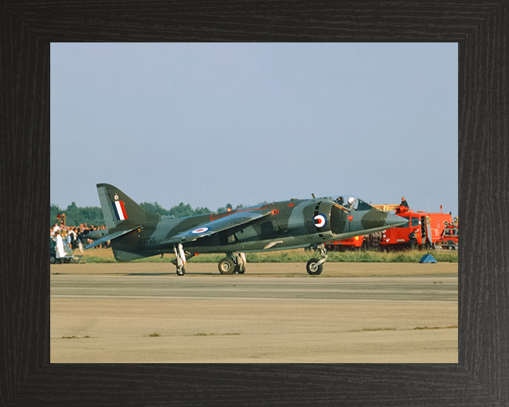 RAF Harrier GR.1 Jet 1969 Photo Print Royal Air Force Aircraft Wall Art Aviation Decor Military Poster Posters, Prints, & Visual Artwork Hampshire Prints 10 x 8 Black Frame No