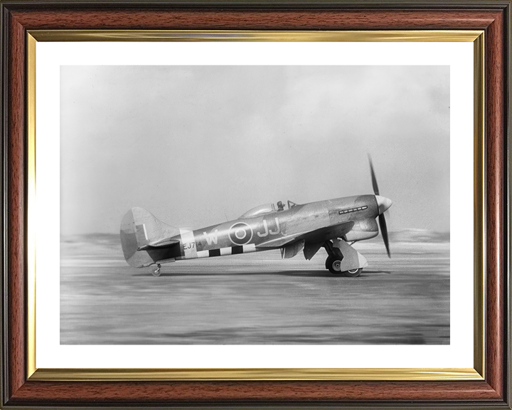 RAF Hawker Tempest Mark V Photo Print Royal Air Force Aircraft Wall Art Aviation Decor Posters, Prints, & Visual Artwork Hampshire Prints 10 x 8 Classic Frame Yes