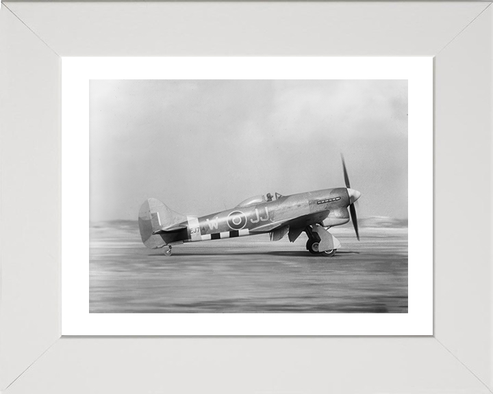 RAF Hawker Tempest Mark V Photo Print Royal Air Force Aircraft Wall Art Aviation Decor Posters, Prints, & Visual Artwork Hampshire Prints 10 x 8 White Frame Yes