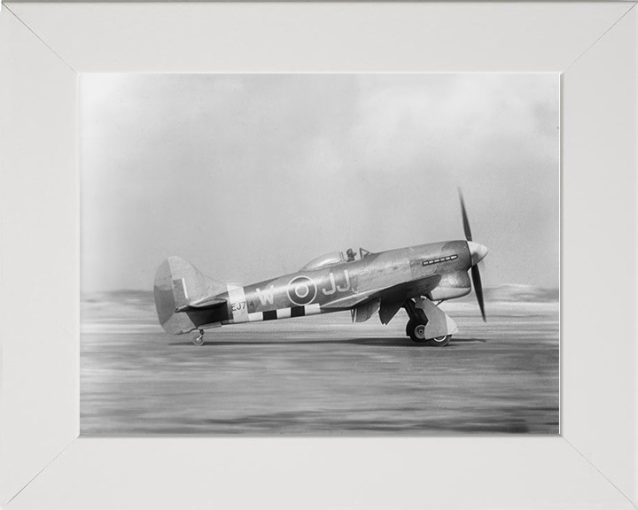 RAF Hawker Tempest Mark V Photo Print Royal Air Force Aircraft Wall Art Aviation Decor Posters, Prints, & Visual Artwork Hampshire Prints 10 x 8 White Frame No