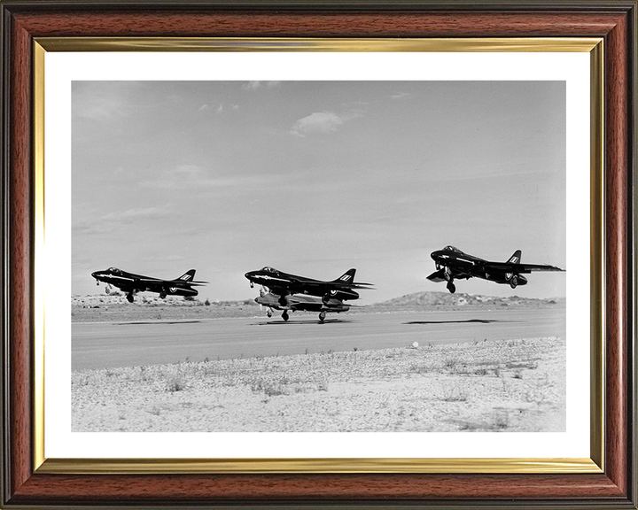 RAF Hawker Hunter F6s fighter aircraft Akrotiri 1961 Photo Print Royal Air Force Aircraft Wall Art Posters, Prints, & Visual Artwork Hampshire Prints 10 x 8 Classic Frame Yes