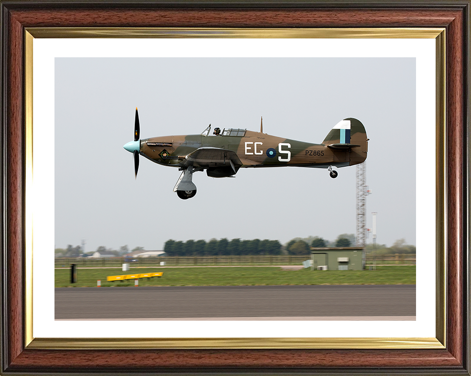 RAF Hurricane Mk IIC RAF Conningsby Photo Print Royal Air Force Aircraft Wall Art Aviation Decor Posters, Prints, & Visual Artwork Hampshire Prints 10 x 8 Classic Frame Yes