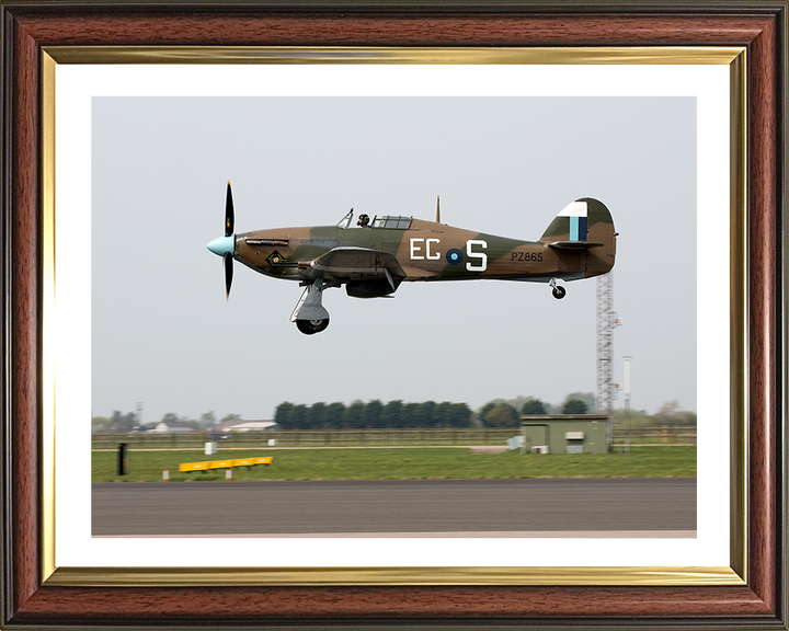 RAF Hurricane Mk IIC RAF Conningsby Photo Print Royal Air Force Aircraft Wall Art Aviation Decor Posters, Prints, & Visual Artwork Hampshire Prints 10 x 8 Classic Frame Yes