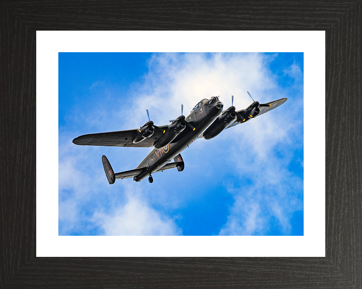 RAF Lancaster Bomber in Flight Sept 2025 Royal Air Force Aircraft Photo Print Wall Art Aviation Decor UK Posters, Prints, & Visual Artwork Hampshire Prints 10 x 8 Black Frame Yes