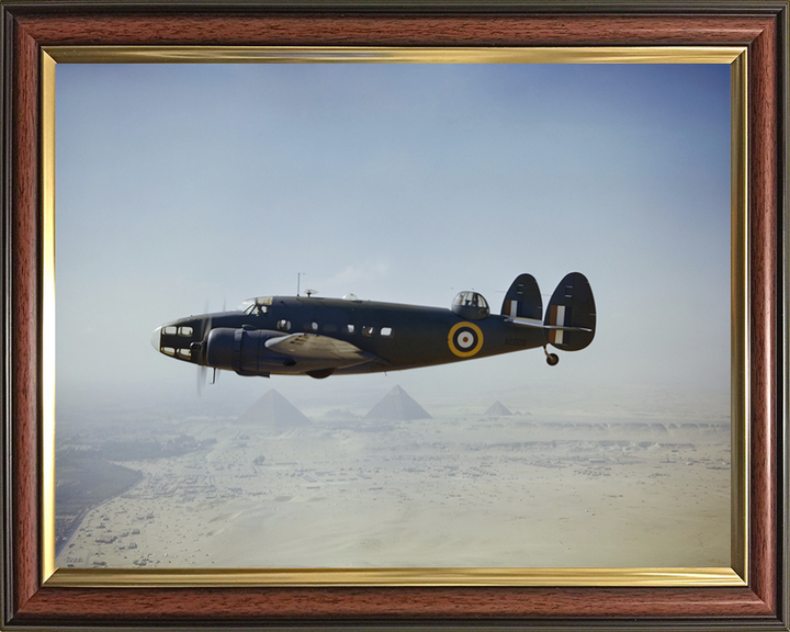 RAF Lockheed Hudson VI in Flight Photo Print Royal Air Force Aircraft Wall Art Aviation Decor Poster Posters, Prints, & Visual Artwork Hampshire Prints 10 x 8 Classic Frame No
