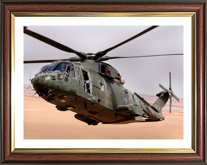 RAF Merlin HC.3 Helicopter in flight Photo Print Royal Air Force Aircraft Wall Art Aviation Decor Posters, Prints, & Visual Artwork Hampshire Prints 10 x 8 Classic Frame Yes