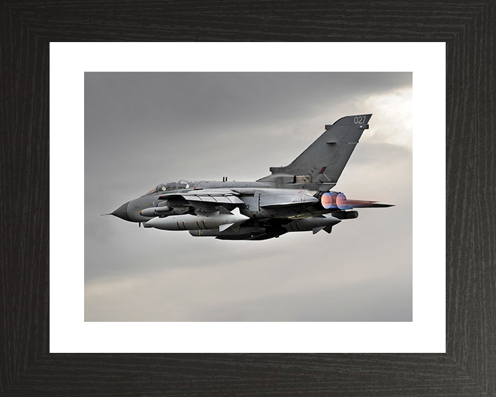 RAF Tornado GR4 Jet in Flight Photo Print Royal Air Force Aircraft Wall Art Aviation Decor Posters, Prints, & Visual Artwork Hampshire Prints 10 x 8 Black Frame Yes
