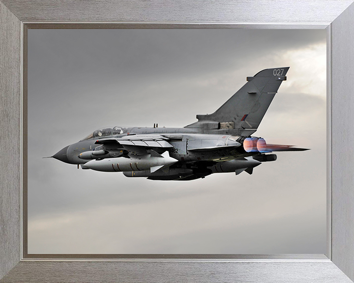 RAF Tornado GR4 Jet in Flight Photo Print Royal Air Force Aircraft Wall Art Aviation Decor Posters, Prints, & Visual Artwork Hampshire Prints 10 x 8 Silver Frame No
