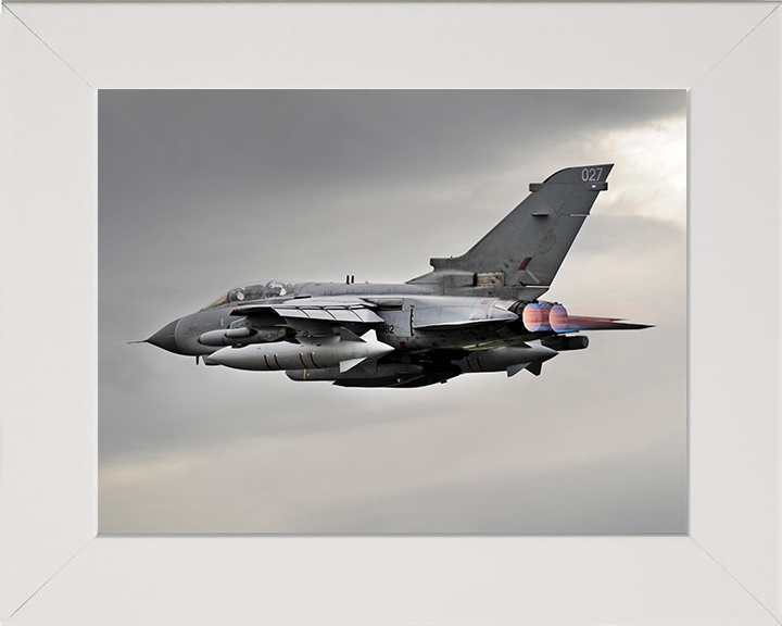 RAF Tornado GR4 Jet in Flight Photo Print Royal Air Force Aircraft Wall Art Aviation Decor Posters, Prints, & Visual Artwork Hampshire Prints 10 x 8 White Frame No