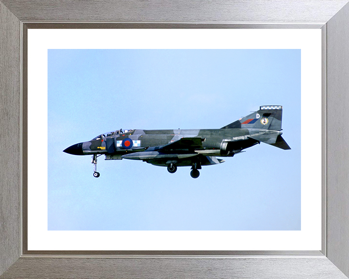 RAF Phantom FGR2 Landing 1982 Photo Print Royal Air Force Aircraft Wall Art Aviation Decor Posters, Prints, & Visual Artwork Hampshire Prints 10 x 8 Silver Frame Yes