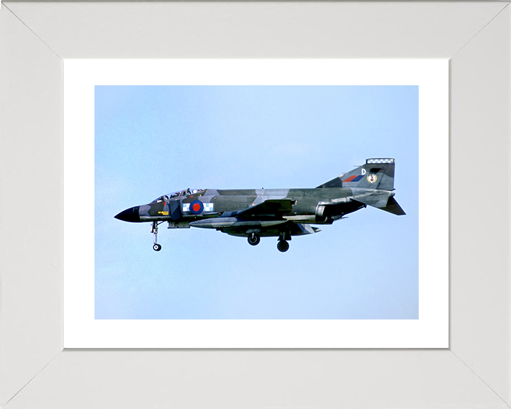 RAF Phantom FGR2 Landing 1982 Photo Print Royal Air Force Aircraft Wall Art Aviation Decor Posters, Prints, & Visual Artwork Hampshire Prints 10 x 8 White Frame Yes