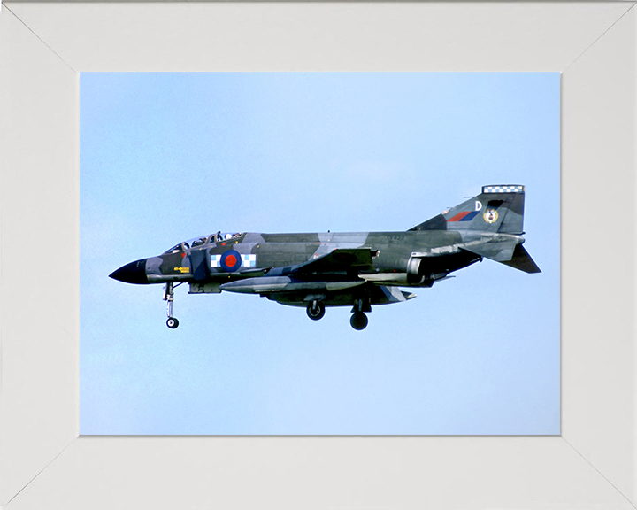 RAF Phantom FGR2 Landing 1982 Photo Print Royal Air Force Aircraft Wall Art Aviation Decor Posters, Prints, & Visual Artwork Hampshire Prints 10 x 8 White Frame No