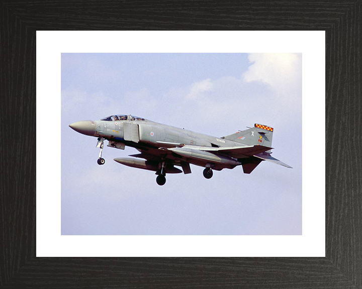 RAF Phantom Jet in flight 1990 Photo Print Royal Air Force Aircraft Wall Art Aviation Decor Posters, Prints, & Visual Artwork Hampshire Prints 10 x 8 Black Frame Yes
