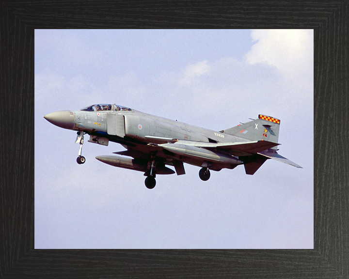 RAF Phantom Jet in flight 1990 Photo Print Royal Air Force Aircraft Wall Art Aviation Decor Posters, Prints, & Visual Artwork Hampshire Prints 10 x 8 Black Frame No
