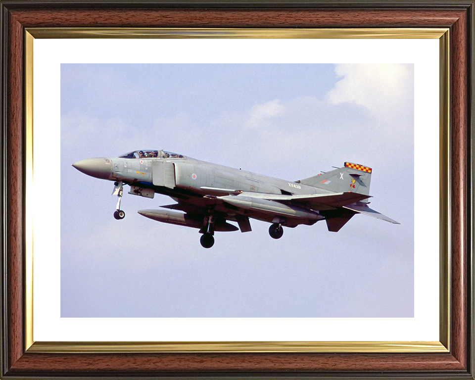 RAF Phantom Jet in flight 1990 Photo Print Royal Air Force Aircraft Wall Art Aviation Decor Posters, Prints, & Visual Artwork Hampshire Prints 10 x 8 Classic Frame Yes
