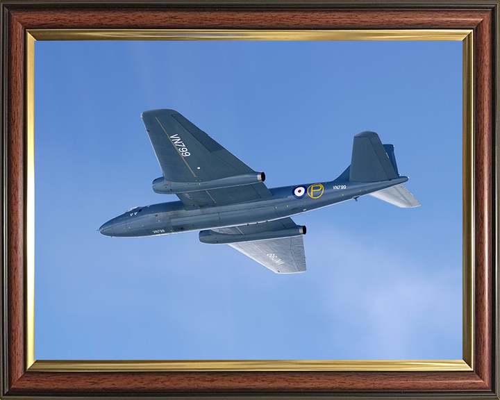 RAF Canberra Aircraft in flight Photo Print Royal Air Force Aircraft Wall Art Aviation Decor Poster Posters, Prints, & Visual Artwork Hampshire Prints 10 x 8 Classic Frame No