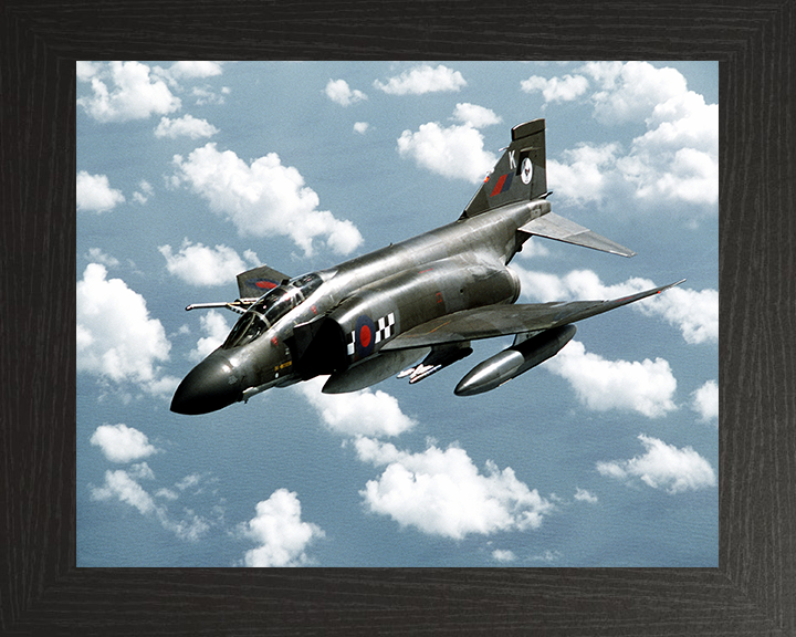 RAF Phantom RF-4 Aircraft in flight Photo Print Royal Air Force Aircraft Wall Art Aviation Decor Posters, Prints, & Visual Artwork Hampshire Prints 10 x 8 Black Frame No