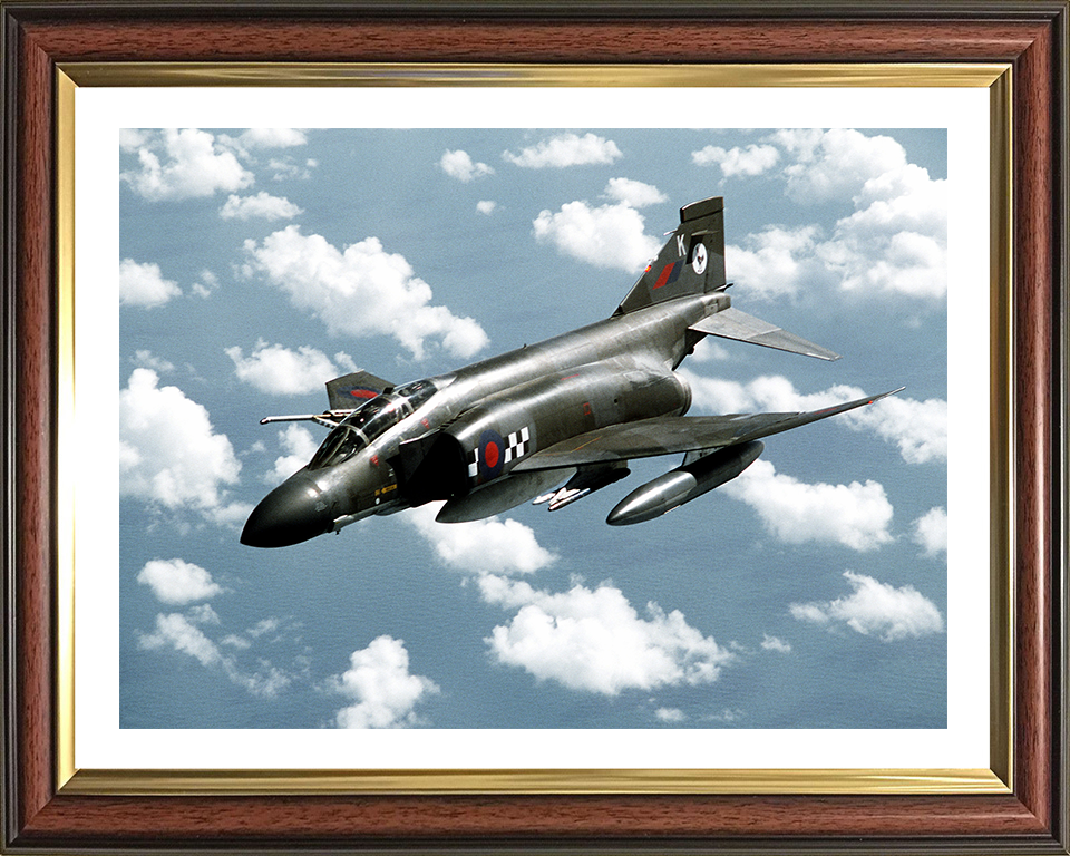 RAF Phantom RF-4 Aircraft in flight Photo Print Royal Air Force Aircraft Wall Art Aviation Decor Posters, Prints, & Visual Artwork Hampshire Prints 10 x 8 Classic Frame Yes