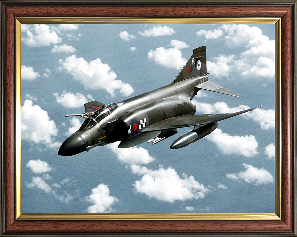 RAF Phantom RF-4 Aircraft in flight Photo Print Royal Air Force Aircraft Wall Art Aviation Decor Posters, Prints, & Visual Artwork Hampshire Prints 10 x 8 Classic Frame No