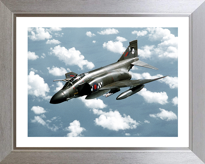 RAF Phantom RF-4 Aircraft in flight Photo Print Royal Air Force Aircraft Wall Art Aviation Decor Posters, Prints, & Visual Artwork Hampshire Prints 10 x 8 Silver Frame Yes