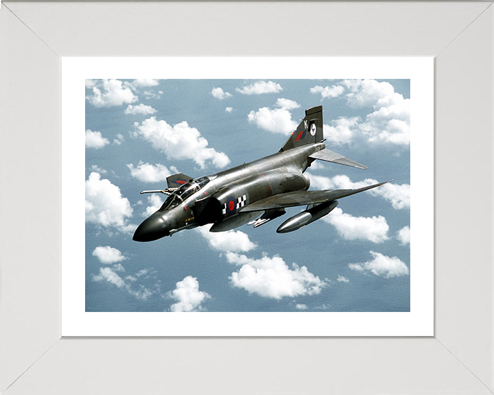 RAF Phantom RF-4 Aircraft in flight Photo Print Royal Air Force Aircraft Wall Art Aviation Decor Posters, Prints, & Visual Artwork Hampshire Prints 10 x 8 White Frame Yes